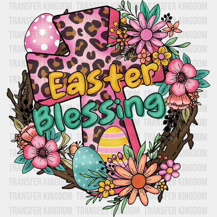 Easter Blessing Floral Easter Design - DTF heat transfer