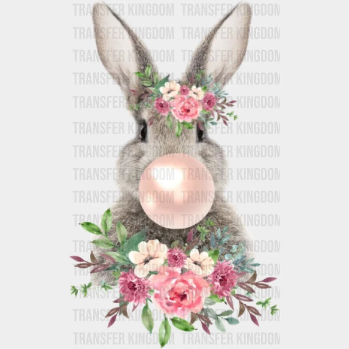 Easter Floral Bunny Design - DTF heat transfer