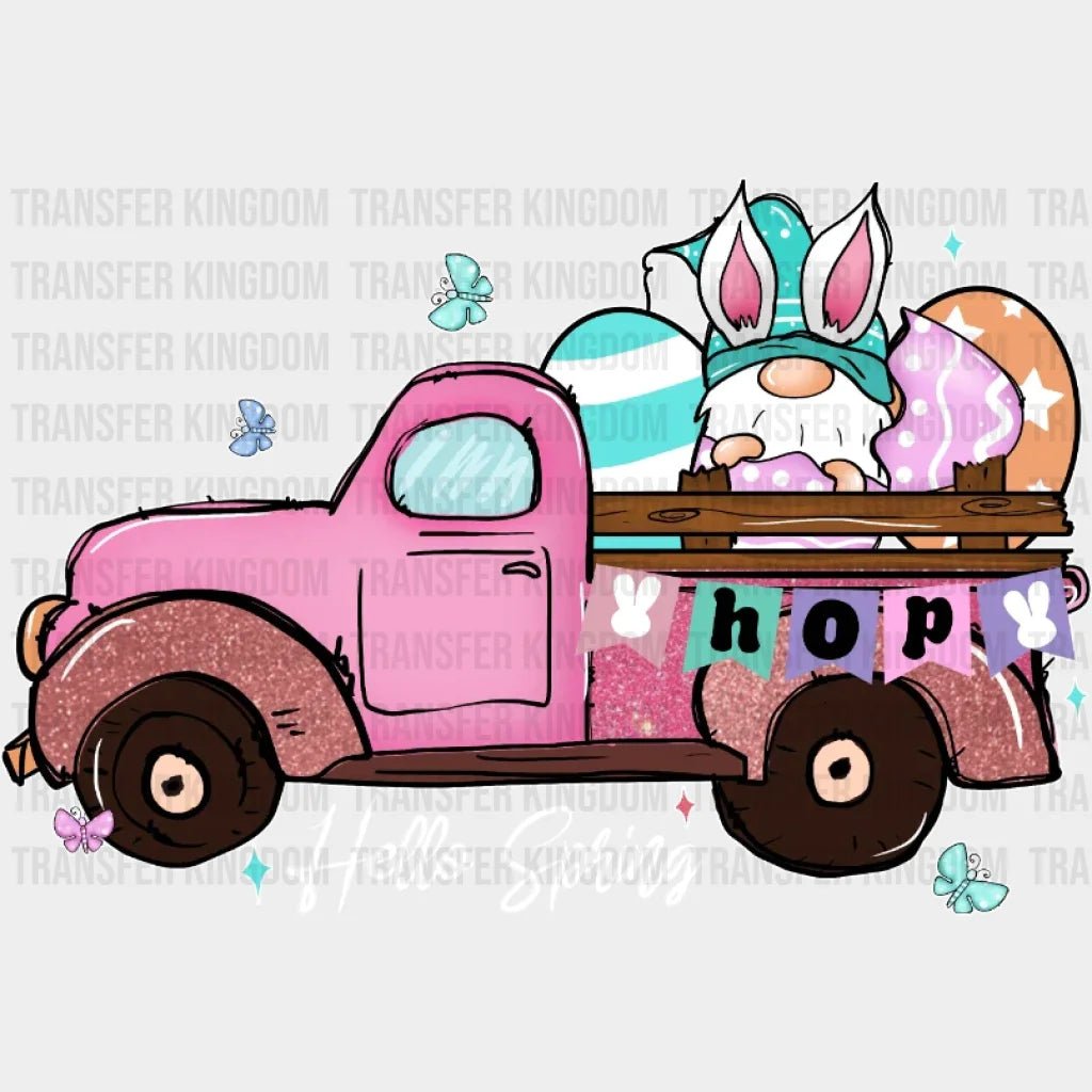 Easter Hello Spring Truck Design - DTF heat transfer - Transfer Kingdom