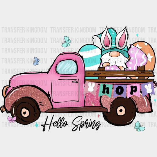 Easter Hello Spring Truck Design - DTF heat transfer - Transfer Kingdom