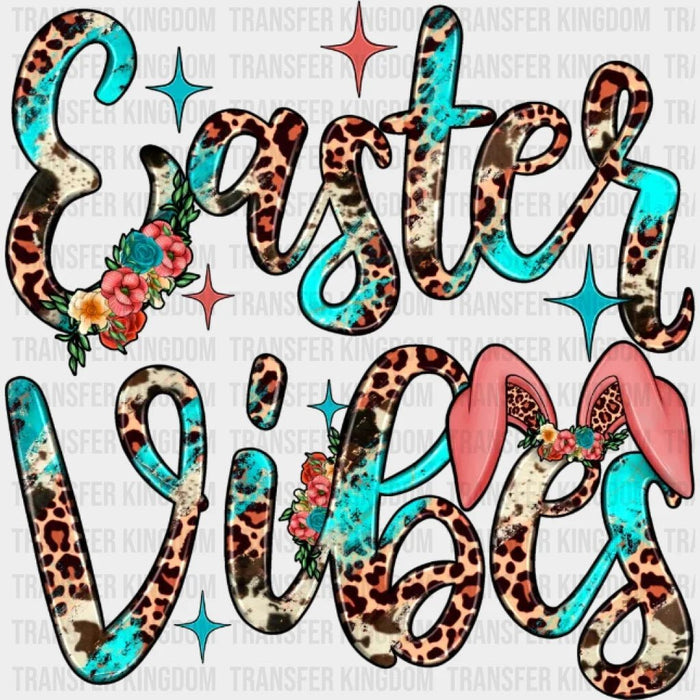 Easter Vibes Leopard Design - DTF heat transfer