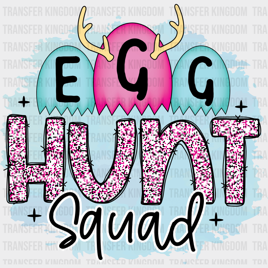 Egg Hunt Squad Easter Design - DTF heat transfer - Transfer Kingdom