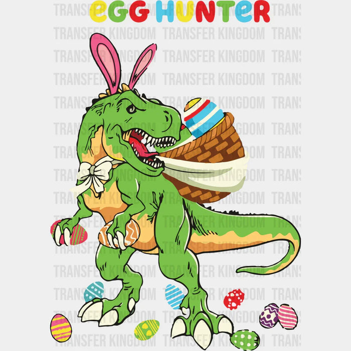 Egg Hunter Dinosaur Easter Design - DTF heat transfer