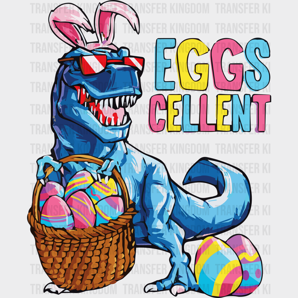 Eggscellent Dinosaur Easter Design - DTF heat transfer - Transfer Kingdom