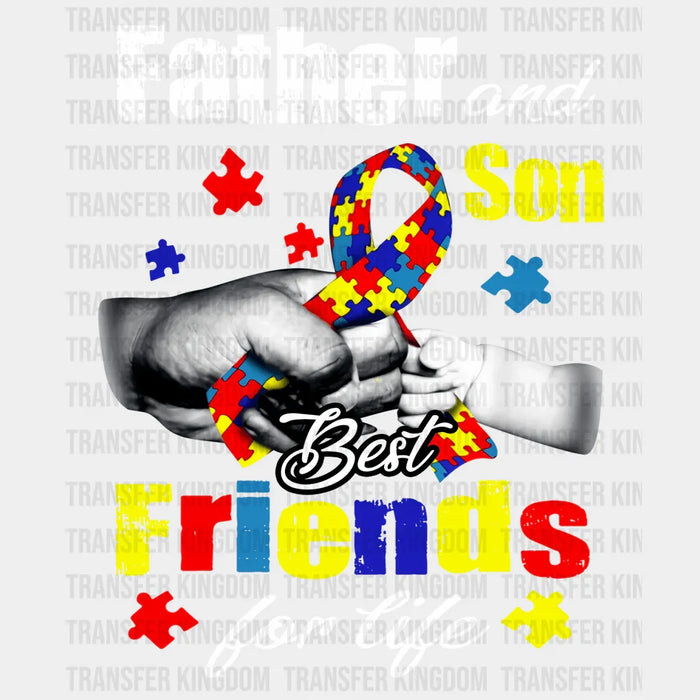 Father And Son Best Friends For Life Autism Design - DTF heat transfer