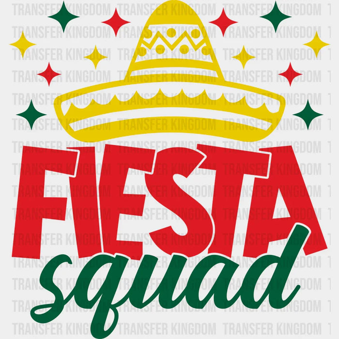 Fiesta Squad Yellow Hat - Cinco De Mayo DTF heat transfer