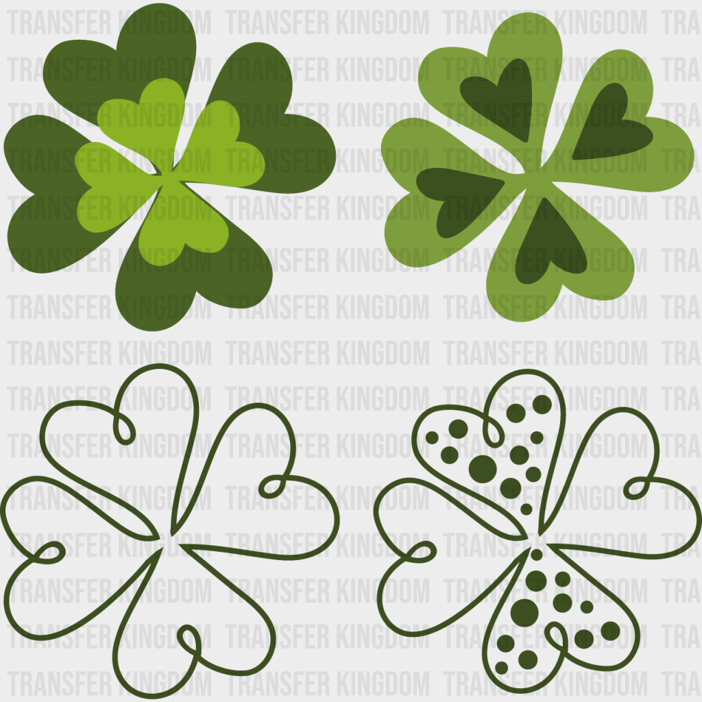 Four Leaf Clover Patch St. Patrick's Day Design - DTF heat transfer - Transfer Kingdom