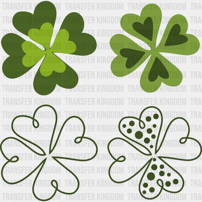 Four Leaf Clover Patch St. Patrick's Day Design - DTF heat transfer