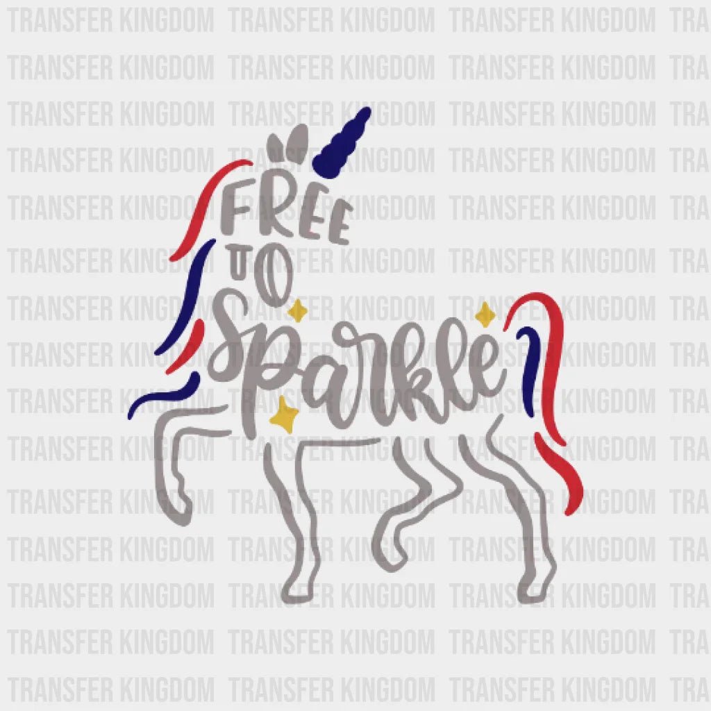Free To Sparkle Horse Dtf Transfer