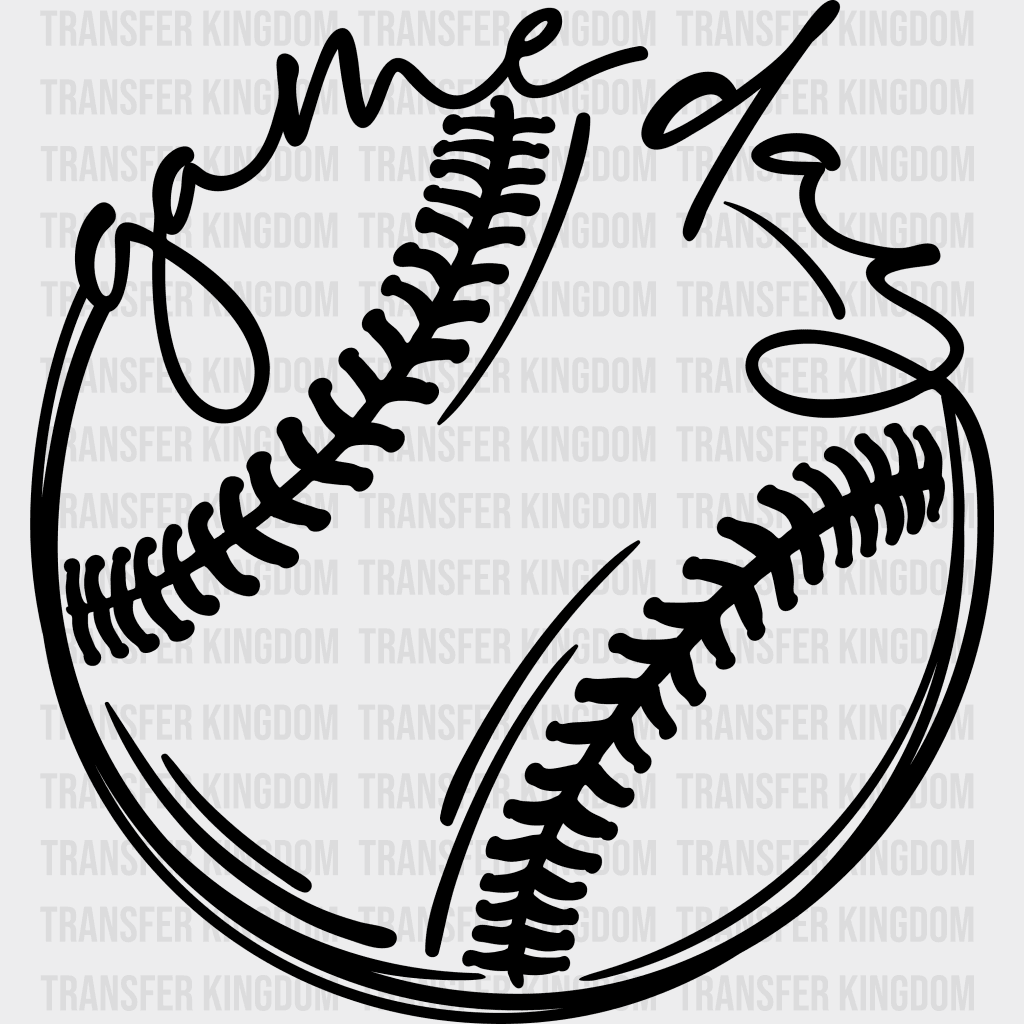 Game Day Baseball Design - Dtf Heat Transfer Unisex S & M ( 10 ) / Dark Color See Imaging
