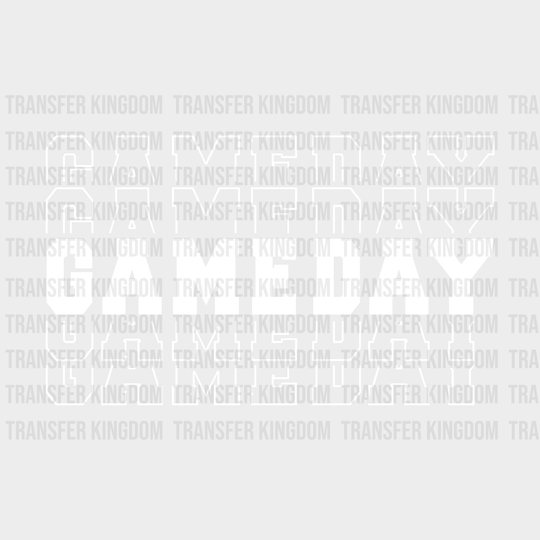 Gameday - Game Day Football Design Dtf Heat Transfer Unisex S & M ( 10 ) / Light Color See Imaging