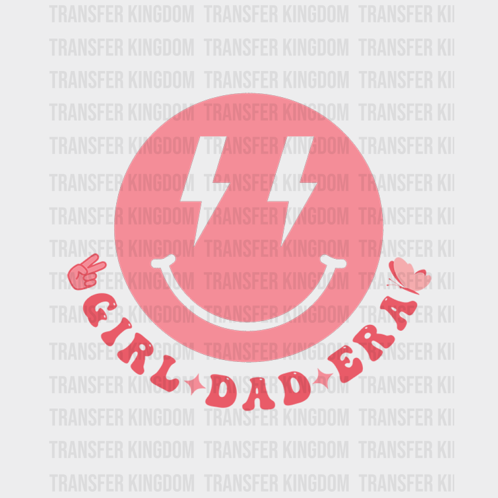 Girl Dad Era Smiley Design - DTF heat transfer - Transfer Kingdom