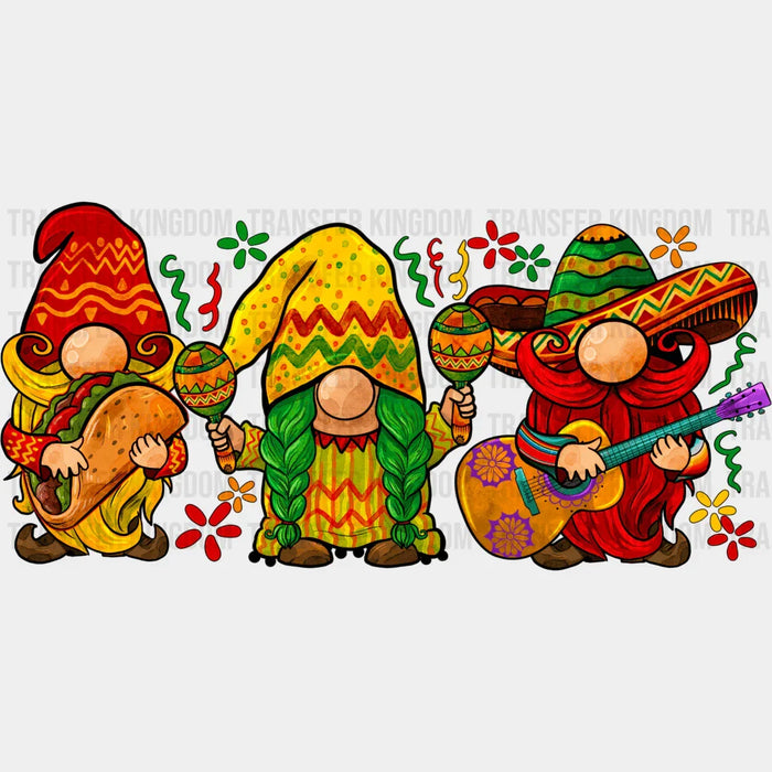 Gnomies Taco Maracas And Guitar - Cinco De Mayo DTF heat transfer