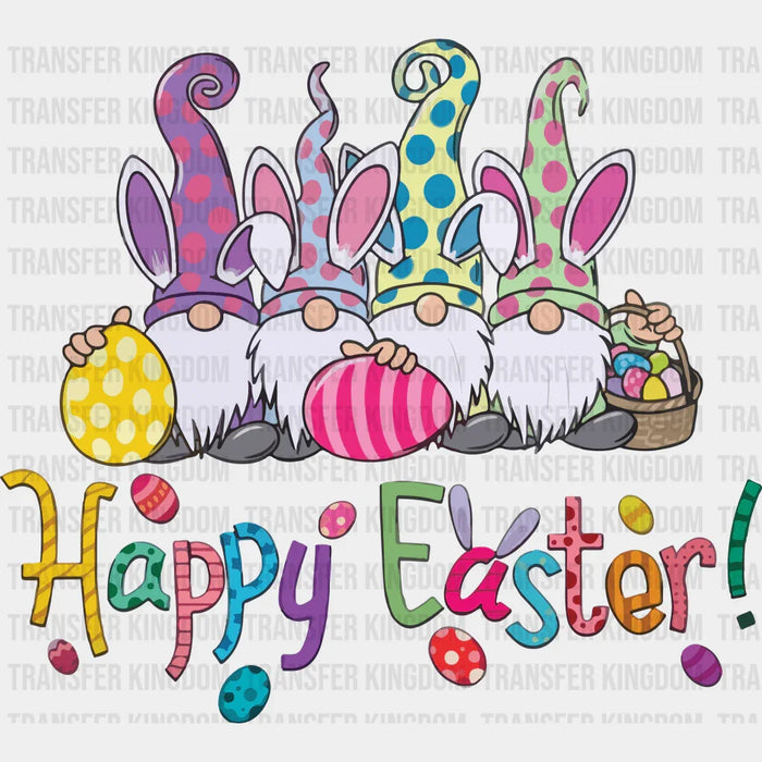 Gnomies Happy Easter Design - DTF heat transfer
