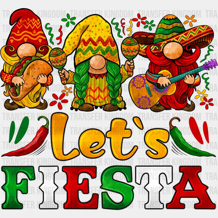 Gnomies Let's Fiesta - Cinco De Mayo DTF heat transfer