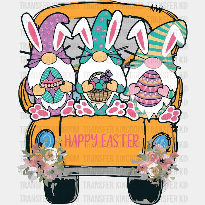 Gnomies On A Bus Easter Design - DTF heat transfer