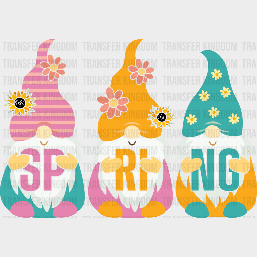 Gnomies Spring Easter Design - DTF heat transfer - Transfer Kingdom