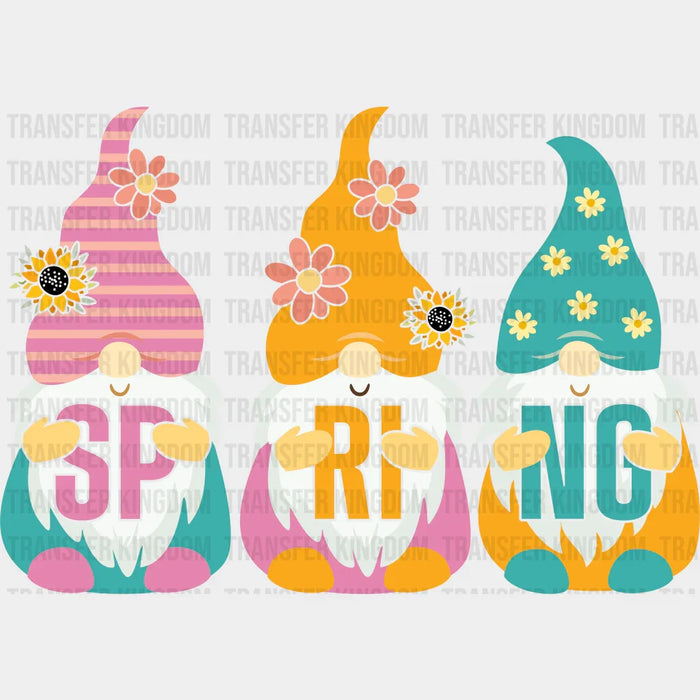 Gnomies Spring Easter Colorful Gnomes Design - DTF heat transfer