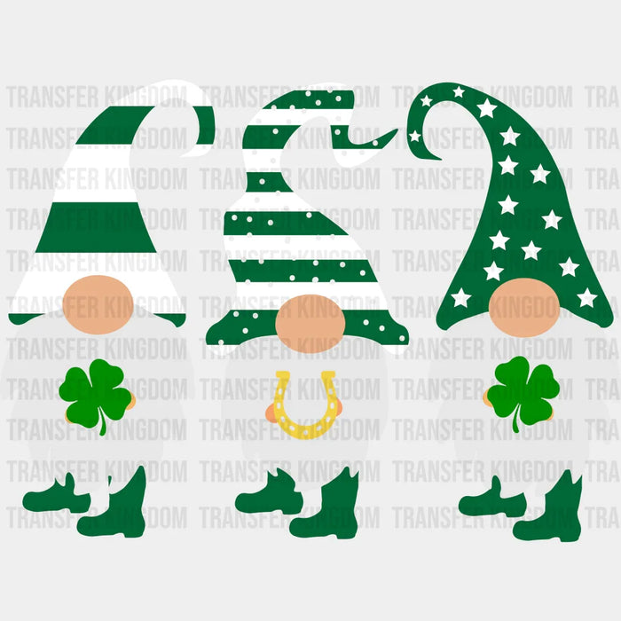 Gnomies Green Hats St. Patrick's Day Design - DTF heat transfer