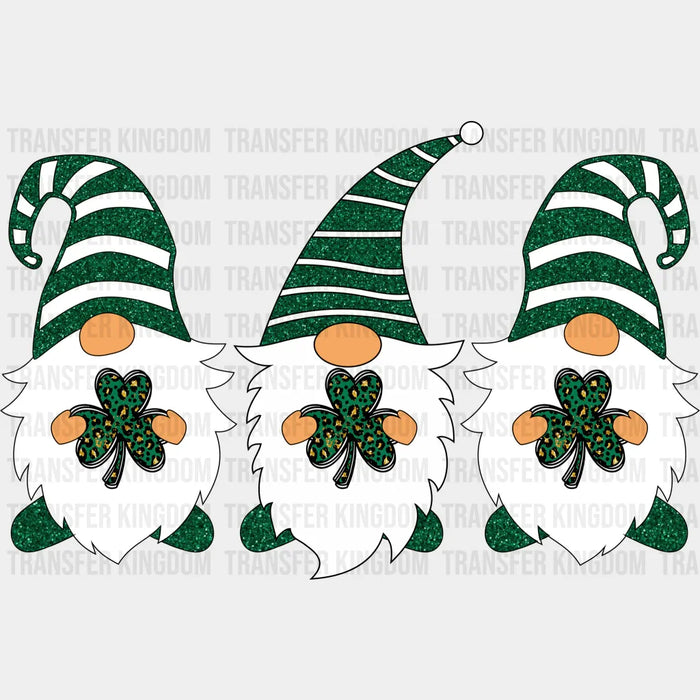 Gnomies With Shamrock St. Patrick's Day Design - DTF heat transfer