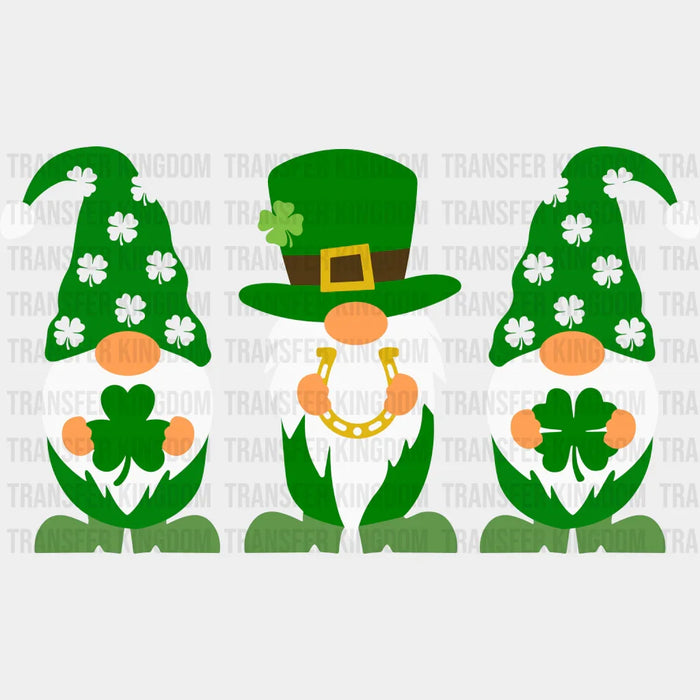Gnomie's St. Patrick's Day Horseshoe Clover Design - DTF heat transfer