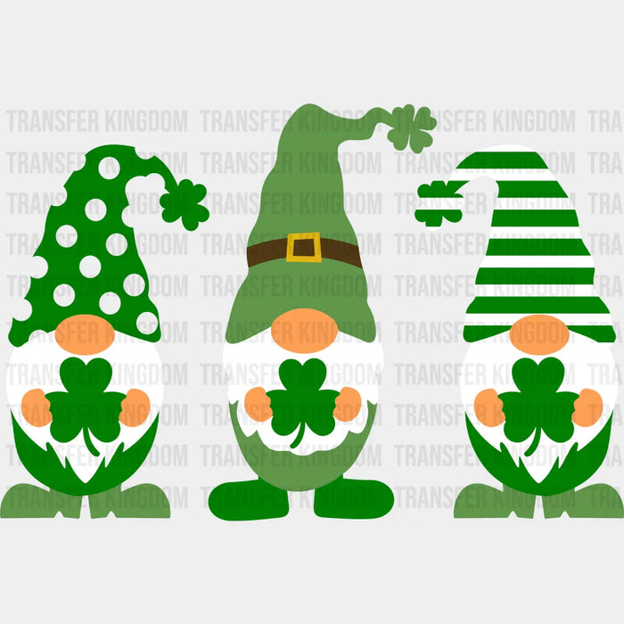 Three  Gnomies St. Patrick's Day Design - DTF heat transfer