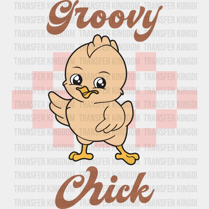 Cute Groovy Chick Easter Design - DTF heat transfer