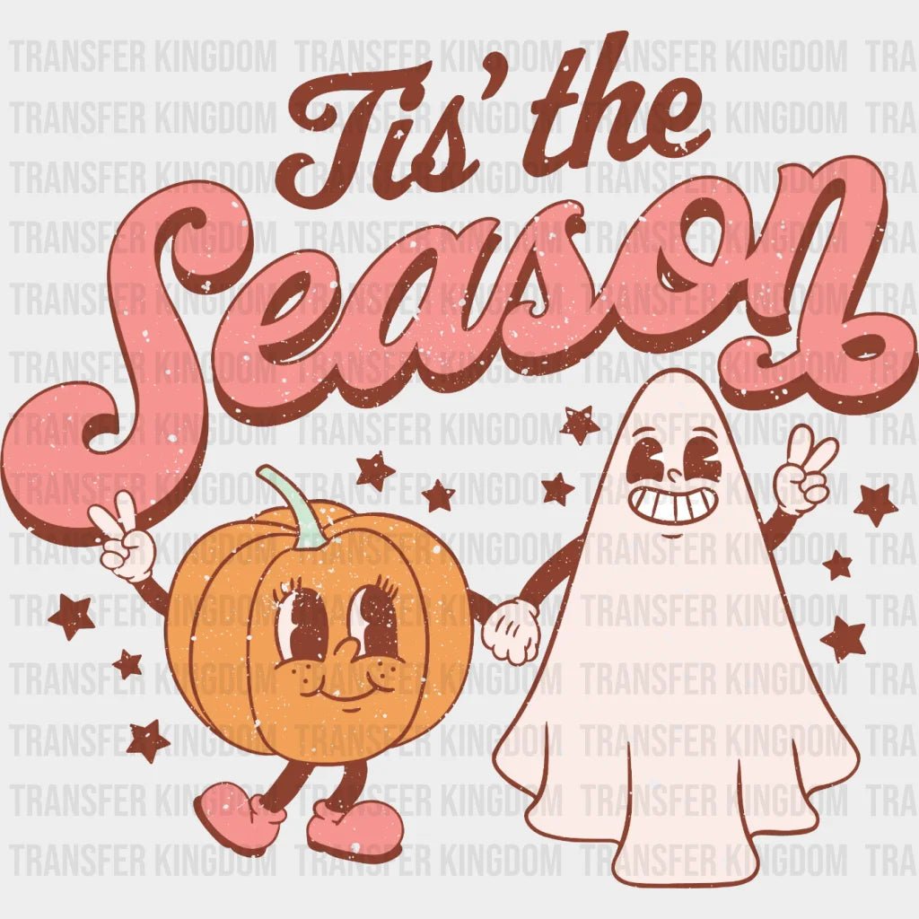 Halloween Its The Season Pumpkin Ghost Design - Dtf Heat Transfer