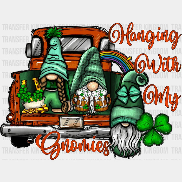 Hanging With Only Gnomies St. Patrick's Day Design - DTF heat transfer