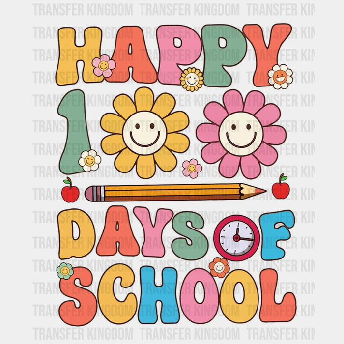 Happy 100 Days Of School Design - 100 Days Of School DTF heat transfer