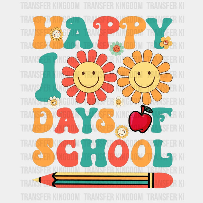 Happy 100 Days Of School Design - DTF heat transfer
