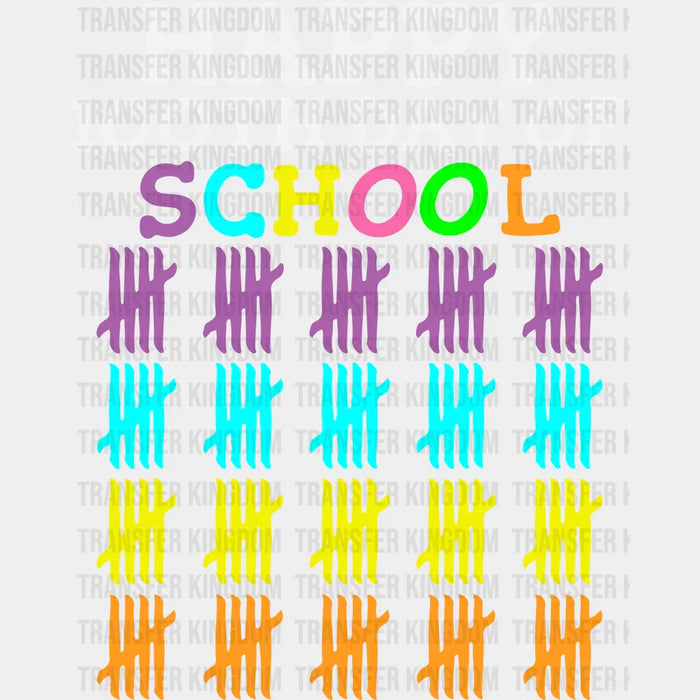 Happy 100th Day Of School Sticks Colorful - DTF heat transfer