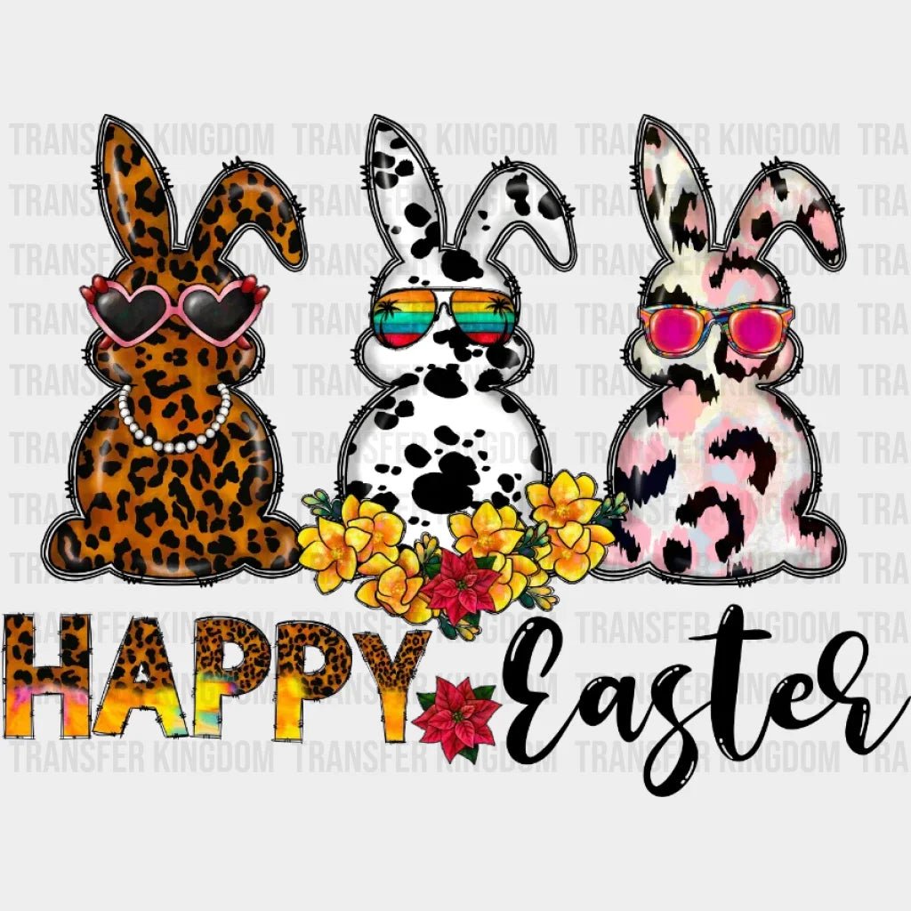 Happy Easter Bunnies Design- DTF heat transfer - Transfer Kingdom