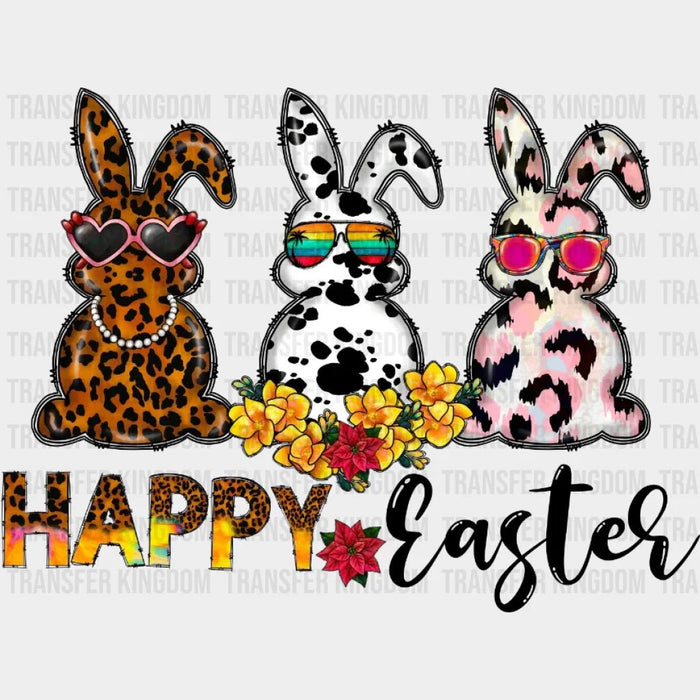 Happy Easter Bunnies Design- DTF heat transfer
