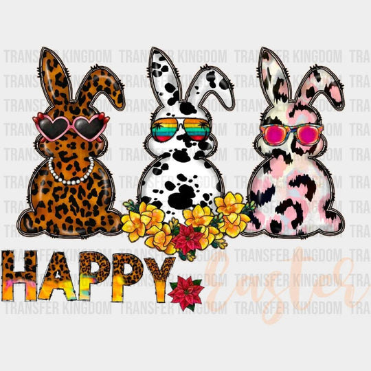 Happy Easter Bunnies Design- DTF heat transfer - Transfer Kingdom