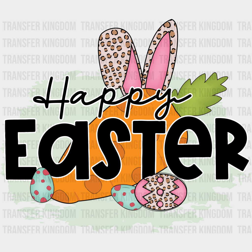 Happy Easter Carrot Design - DTF heat transfer - Transfer Kingdom