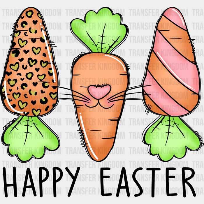 Happy Easter Carrots Easter Design - DTF heat transfer