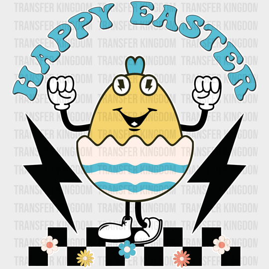 Happy Easter Cracked Egg Design- DTF heat transfer - Transfer Kingdom