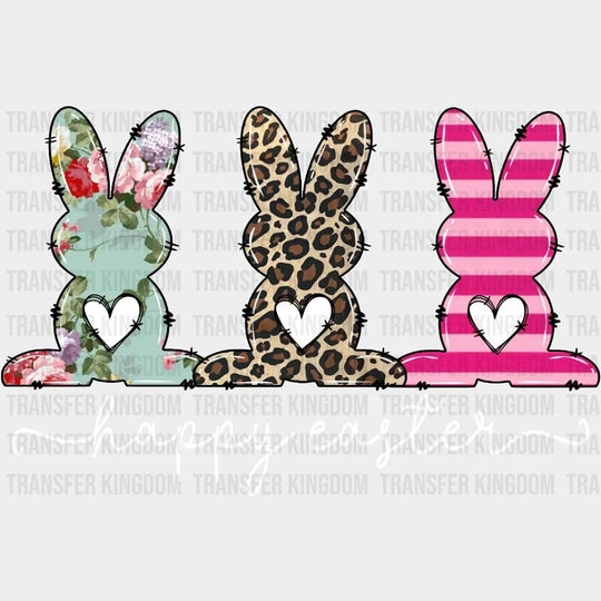 Happy Easter Cute Bunnies Design- DTF heat transfer - Transfer Kingdom