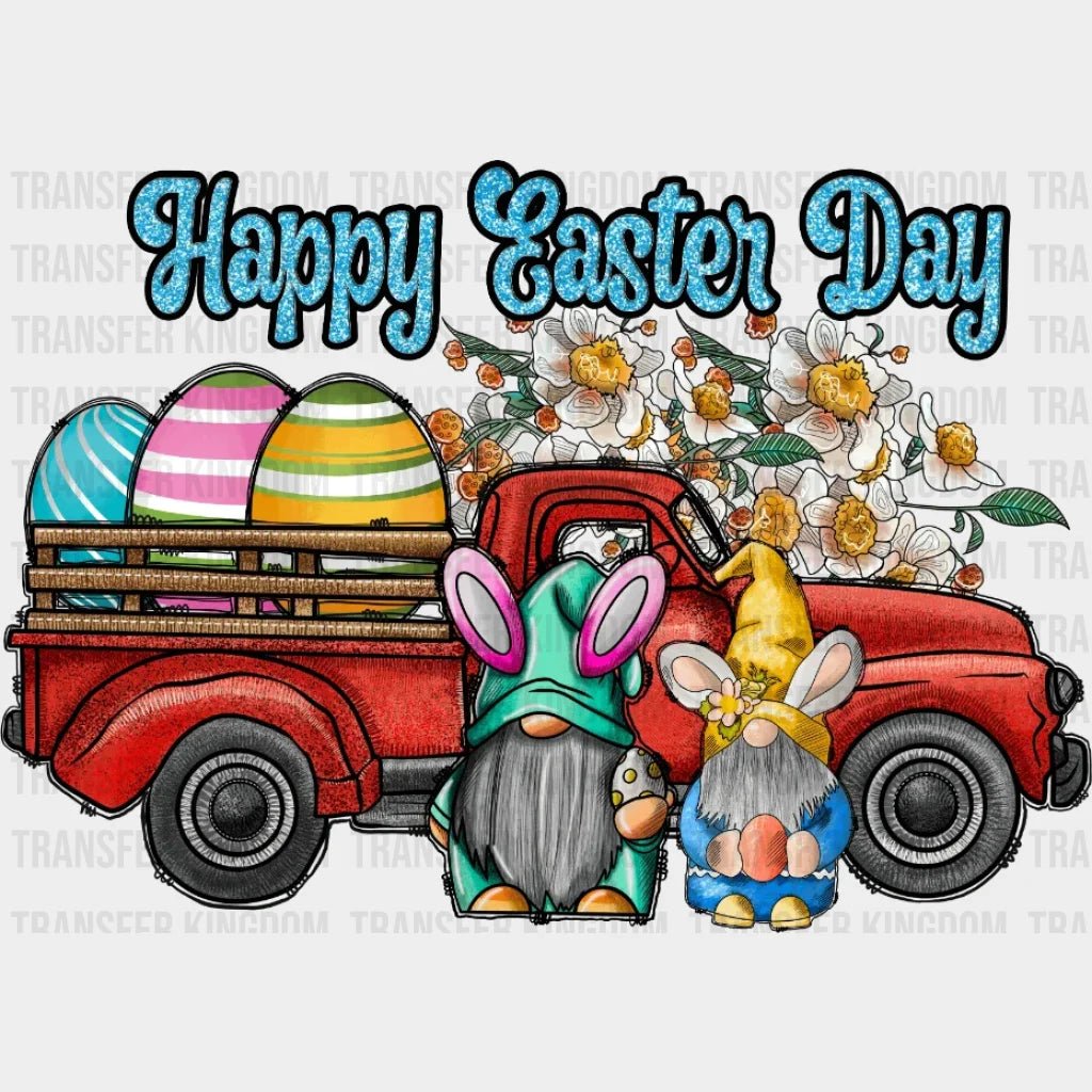 Happy Easter Day Gnome Truck Design - DTF heat transfer - Transfer Kingdom