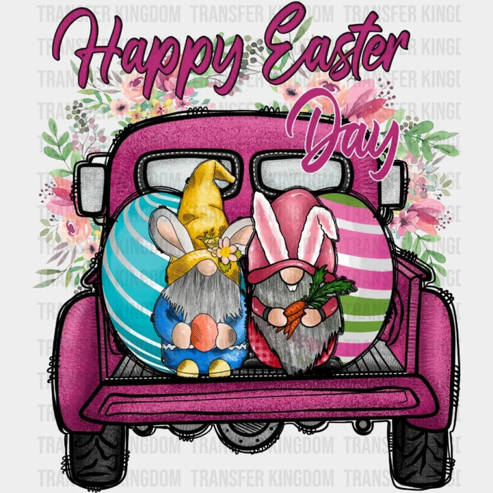 Happy Easter Day Truck Gnomes Design - DTF heat transfer