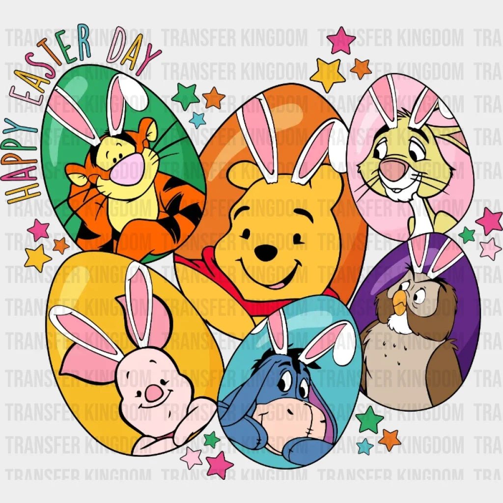 Happy Easter Day Winnie The Pooh Design - DTF heat transfer - Transfer Kingdom