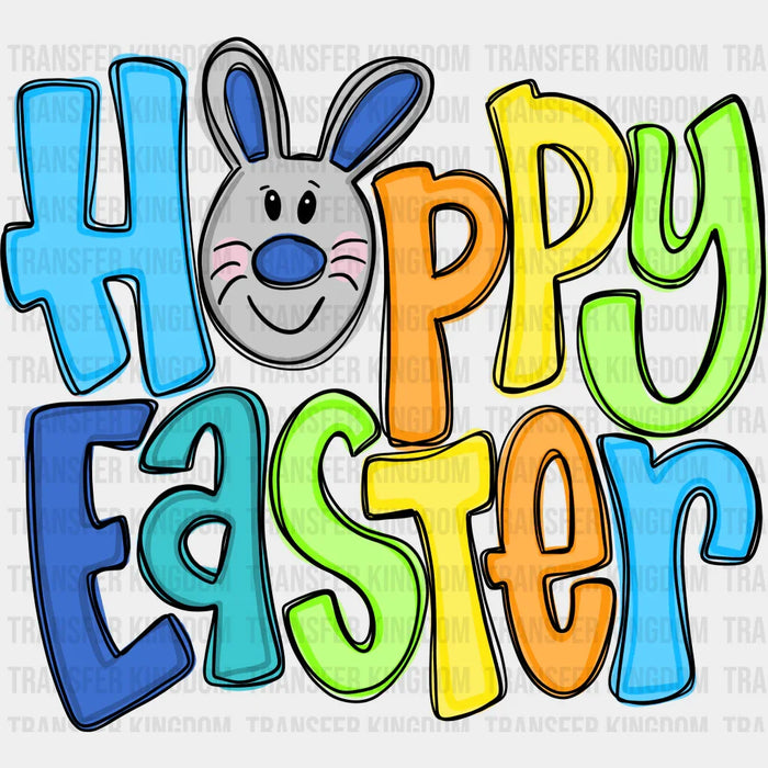 Happy Easter Blue Nose Bunny Design - DTF heat transfer