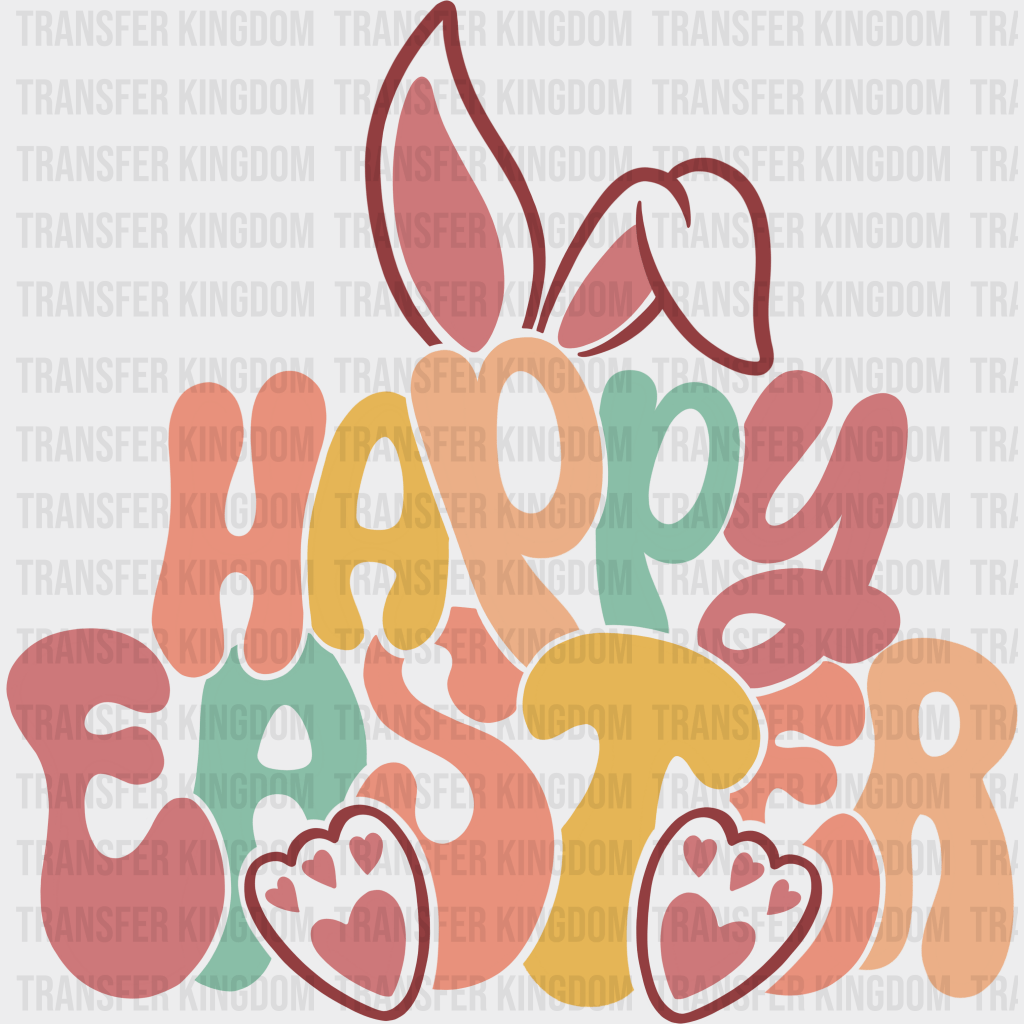 Happy Easter Design - DTF heat transfer - Transfer Kingdom