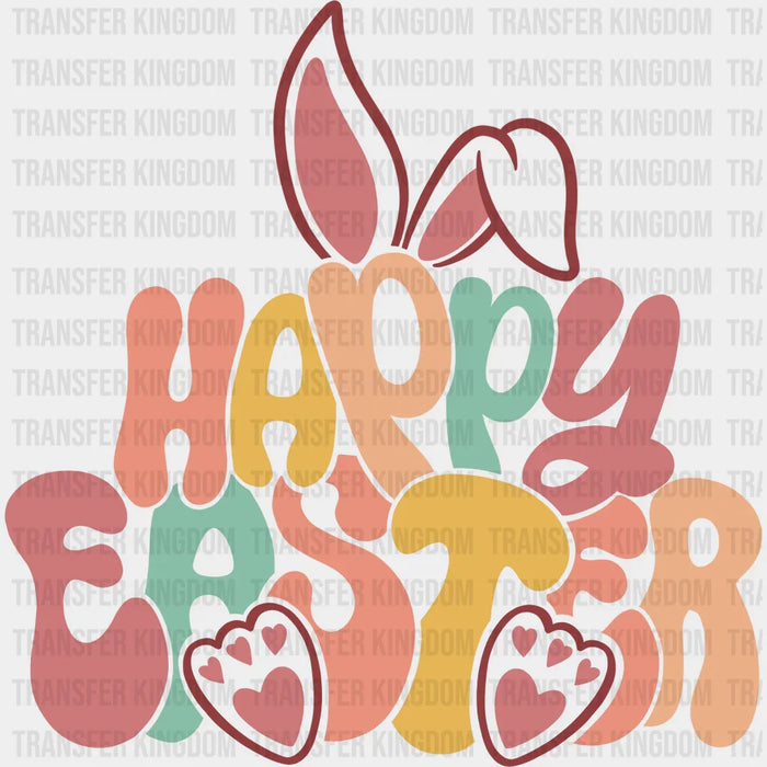 Colorful Happy Easter Design - DTF heat transfer