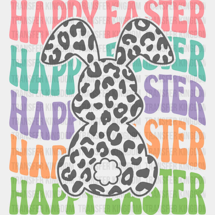 Happy Easter Leopard Bunny - DTF heat transfer