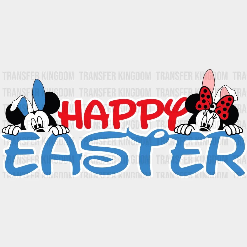 Happy Easter Disney Mickey and Minnie Design - DTF heat transfer - Transfer Kingdom