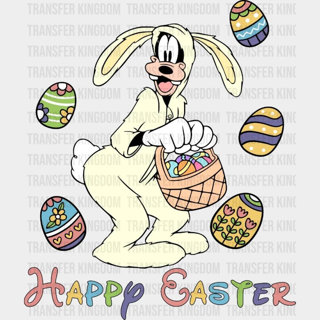 Happy Easter Goofy with Bunny Costume Design - DTF heat transfer - Transfer Kingdom
