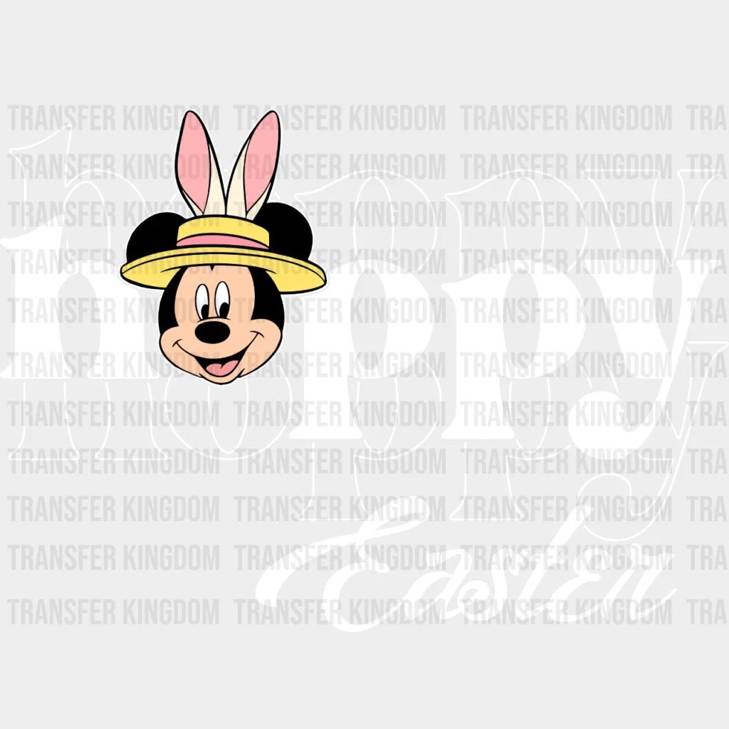 Happy Easter Mickey Bunny Ears Design- DTF heat transfer - Transfer Kingdom