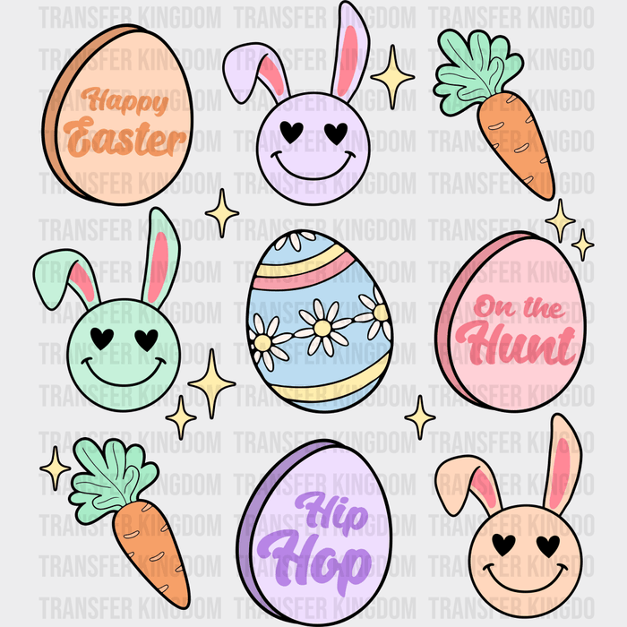 Happy Easter-On The Hunt-Hip Hop Easter Design - DTF heat transfer